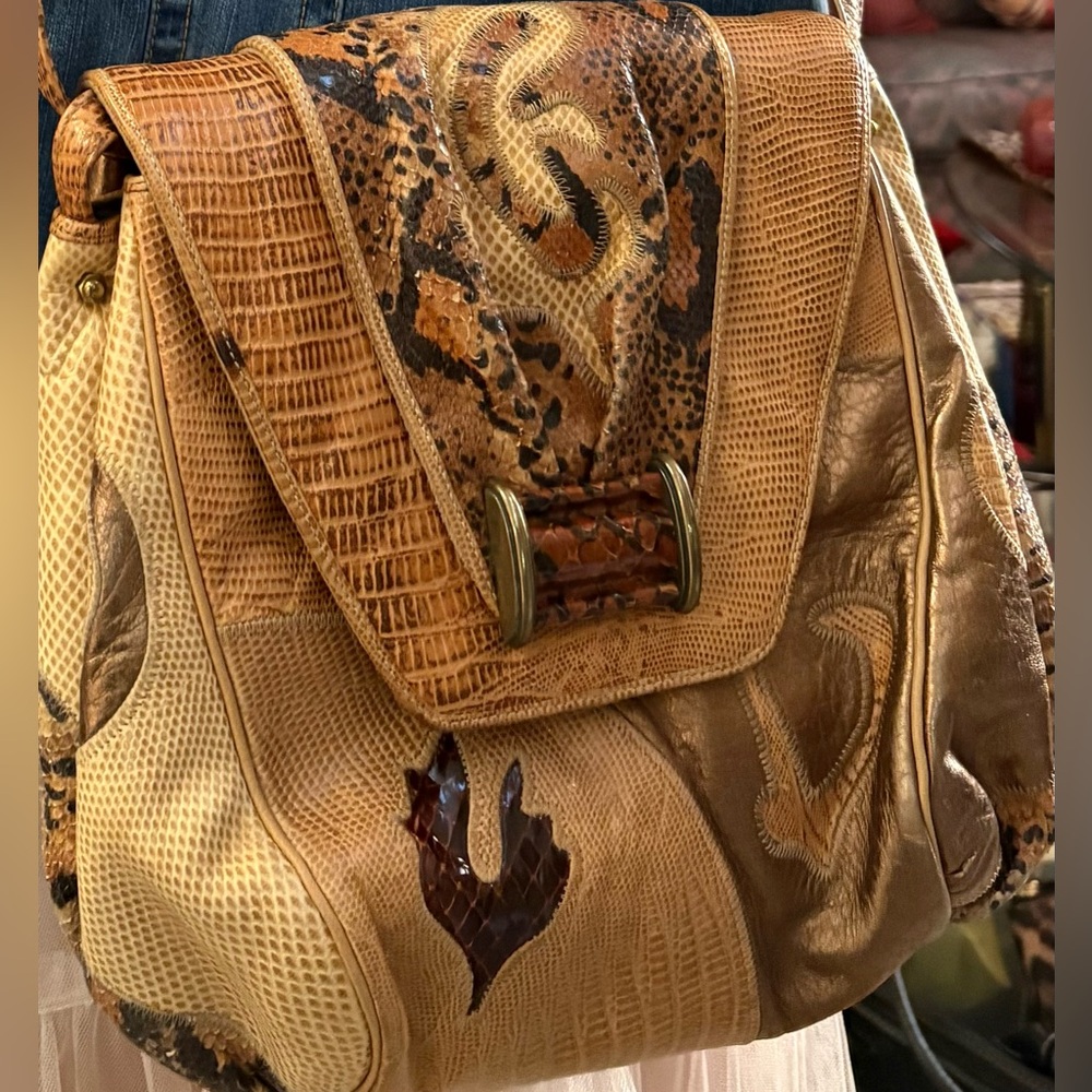 Vintage Sharif Patchwork Crossbody Bag